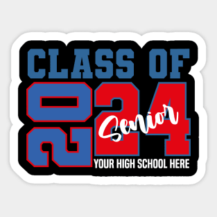 Senior Class of 2024 funny Graduation Of High Middle School Sticker